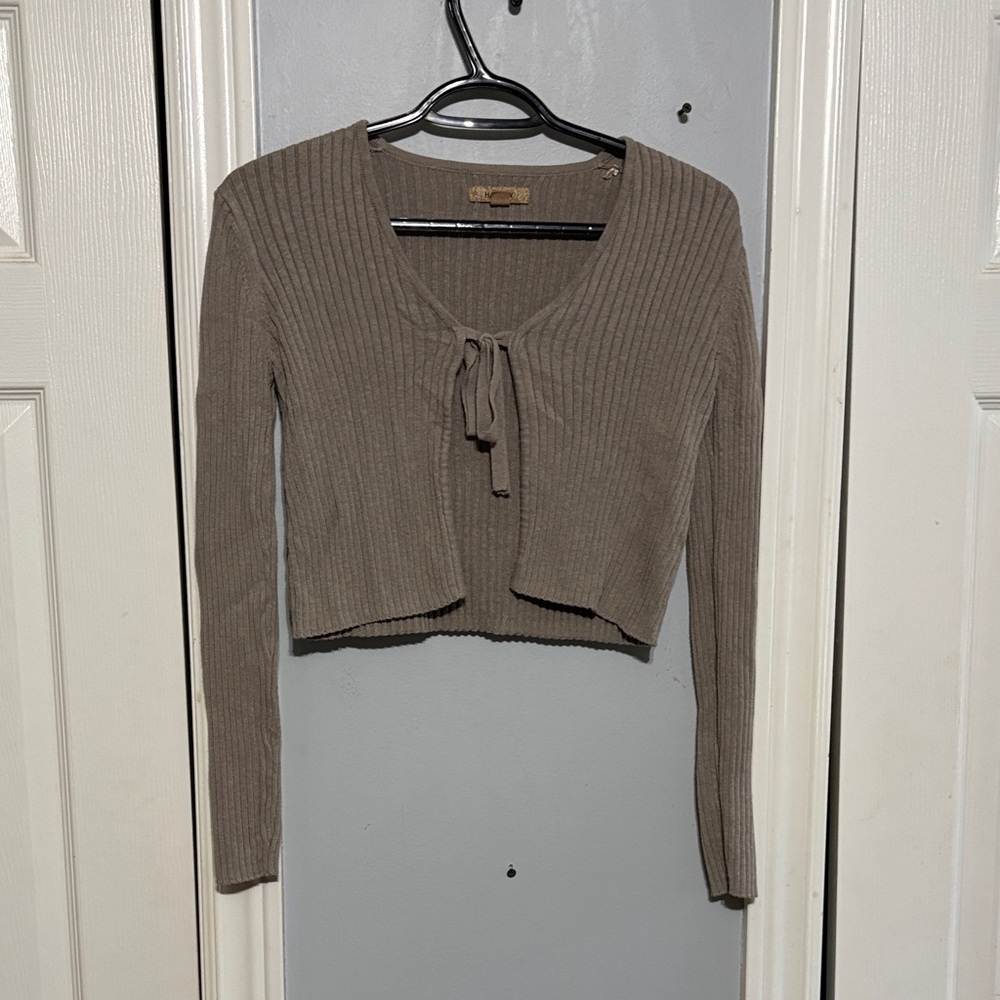 Harlow Taupe Ribbed Knitwear - Picture 2 of 7